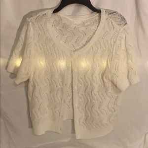 White cardigan see through M/L